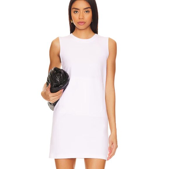 NEW Norma Kamali x REVOLVE Sleeveless Tailored Mini Dress in Snow White XS - Picture 1 of 3